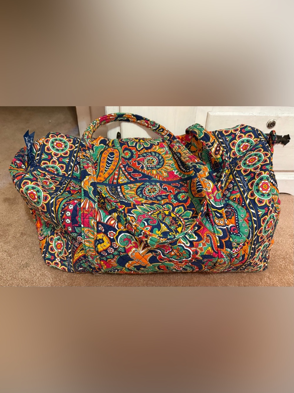 Vera Bradley Multi-Color Paisley Travel Duffel Bag 2 piece set - Picture 6 of 6